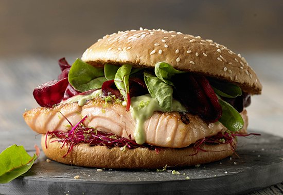Lachs Burger